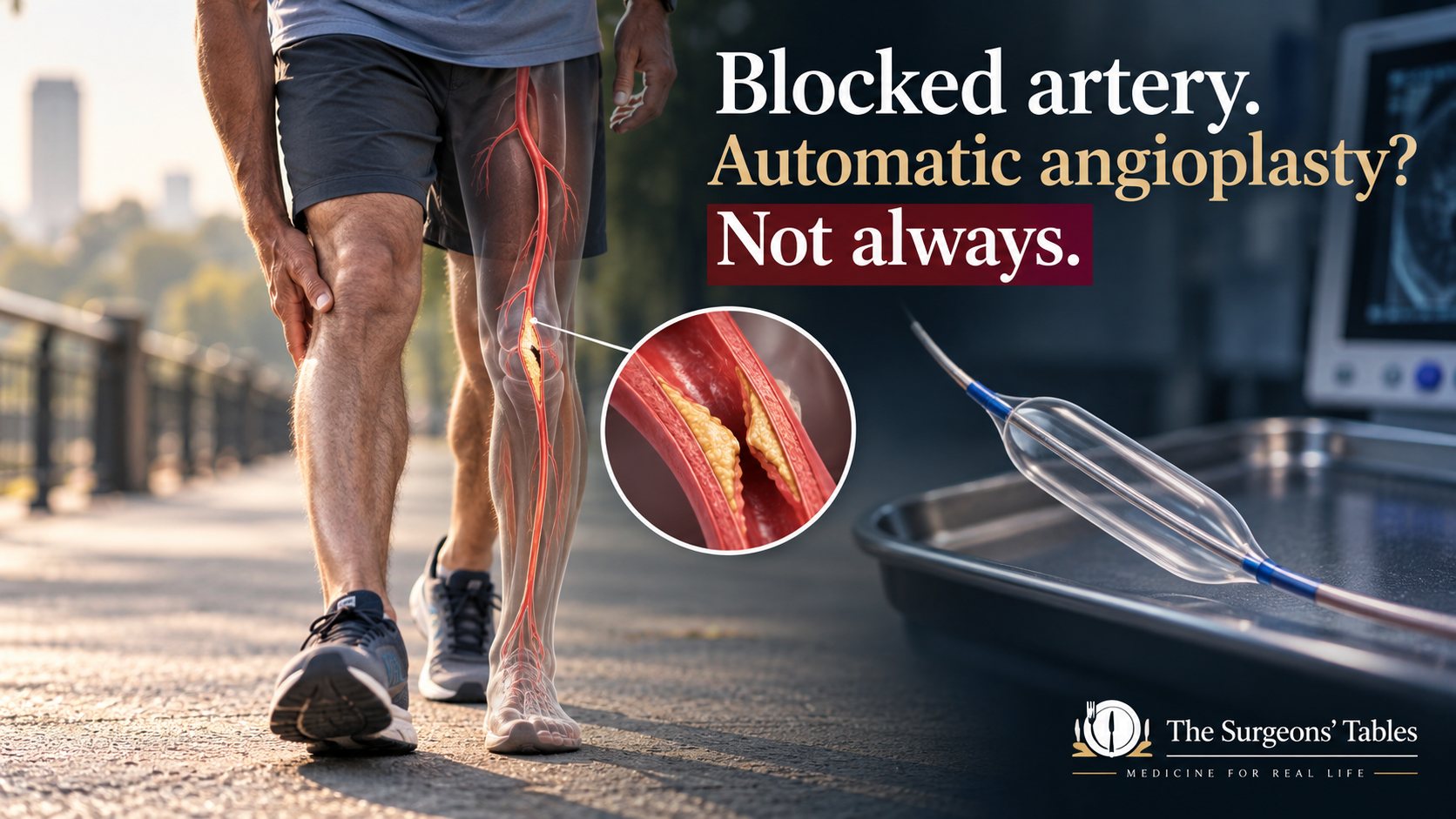 Your Leg Artery Is Blocked. Do You Really Need Angioplasty Right Away?