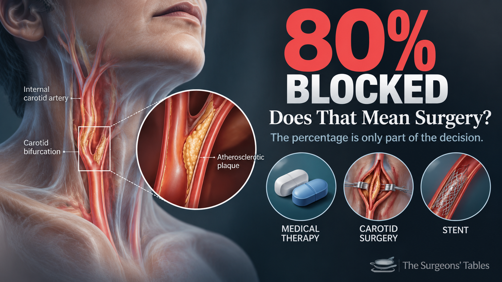 Your Carotid Artery Is 80% Blocked. Does That Mean You Need Surgery?
