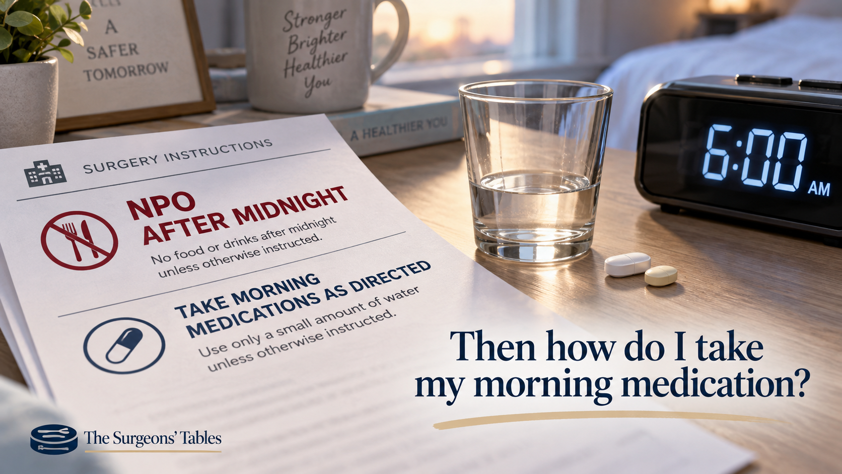 NPO After Midnight: Taking Your Morning Medications Before Surgery