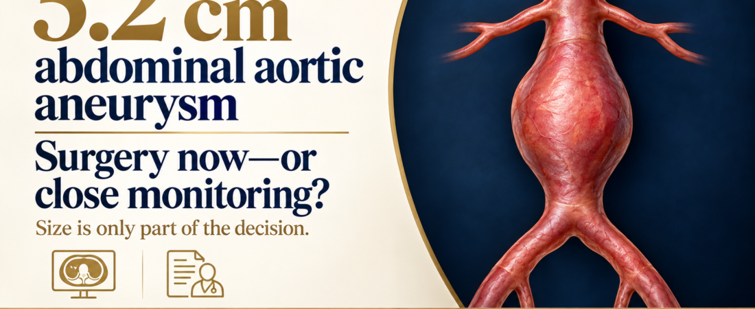 A 5.2 cm Abdominal Aortic Aneurysm: Surgery Now or Close Monitoring?