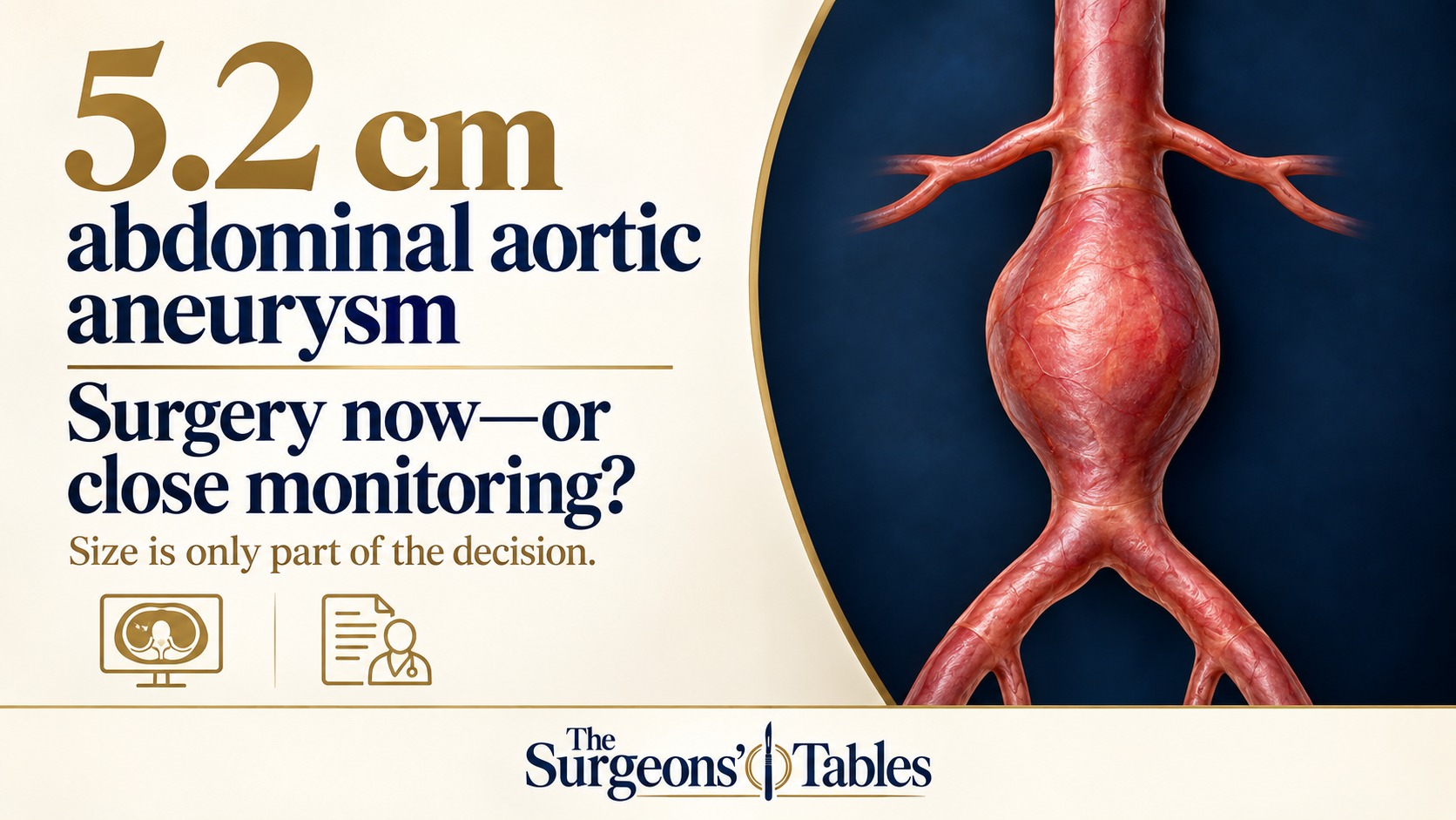 A 5.2 cm Abdominal Aortic Aneurysm: Surgery Now or Close Monitoring?